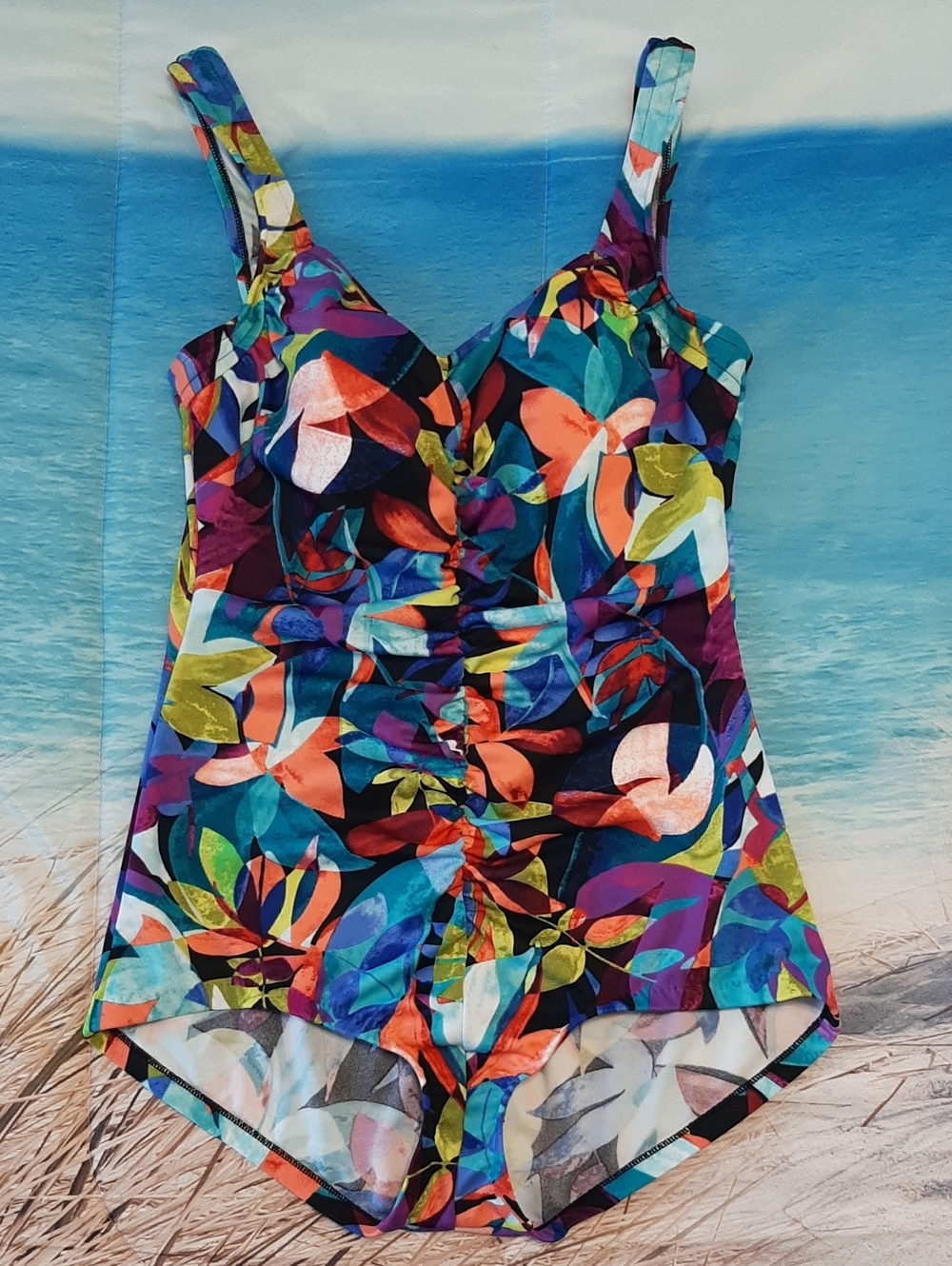 Maxine of Hollywood Tropical Size 18 One Piece Swimwear Beach Wear